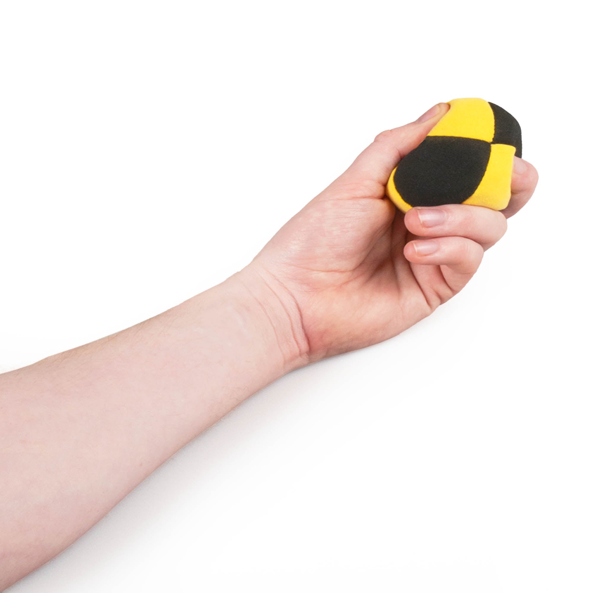 Yellow and black single ball in hand