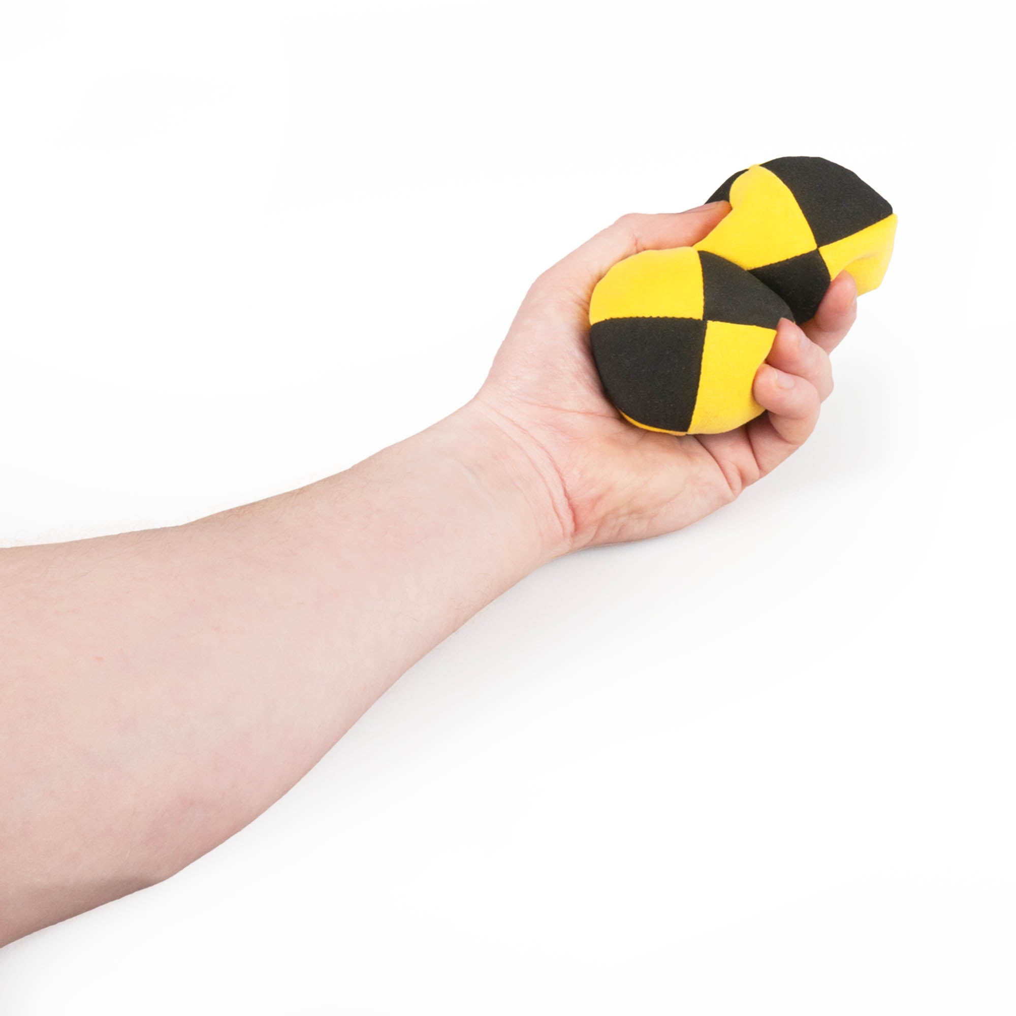 Yellow and black two balls in hand