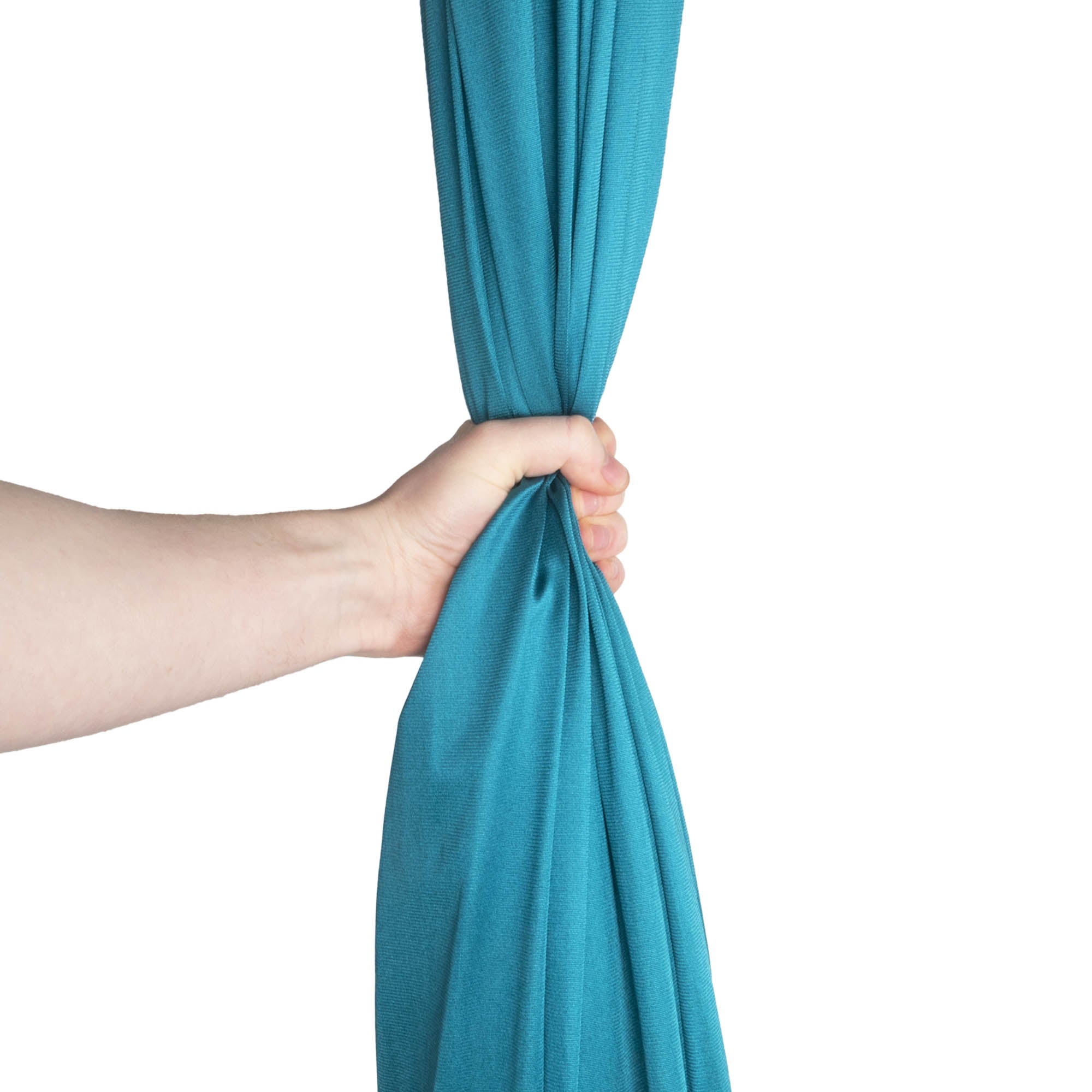 Pine green silk in hand