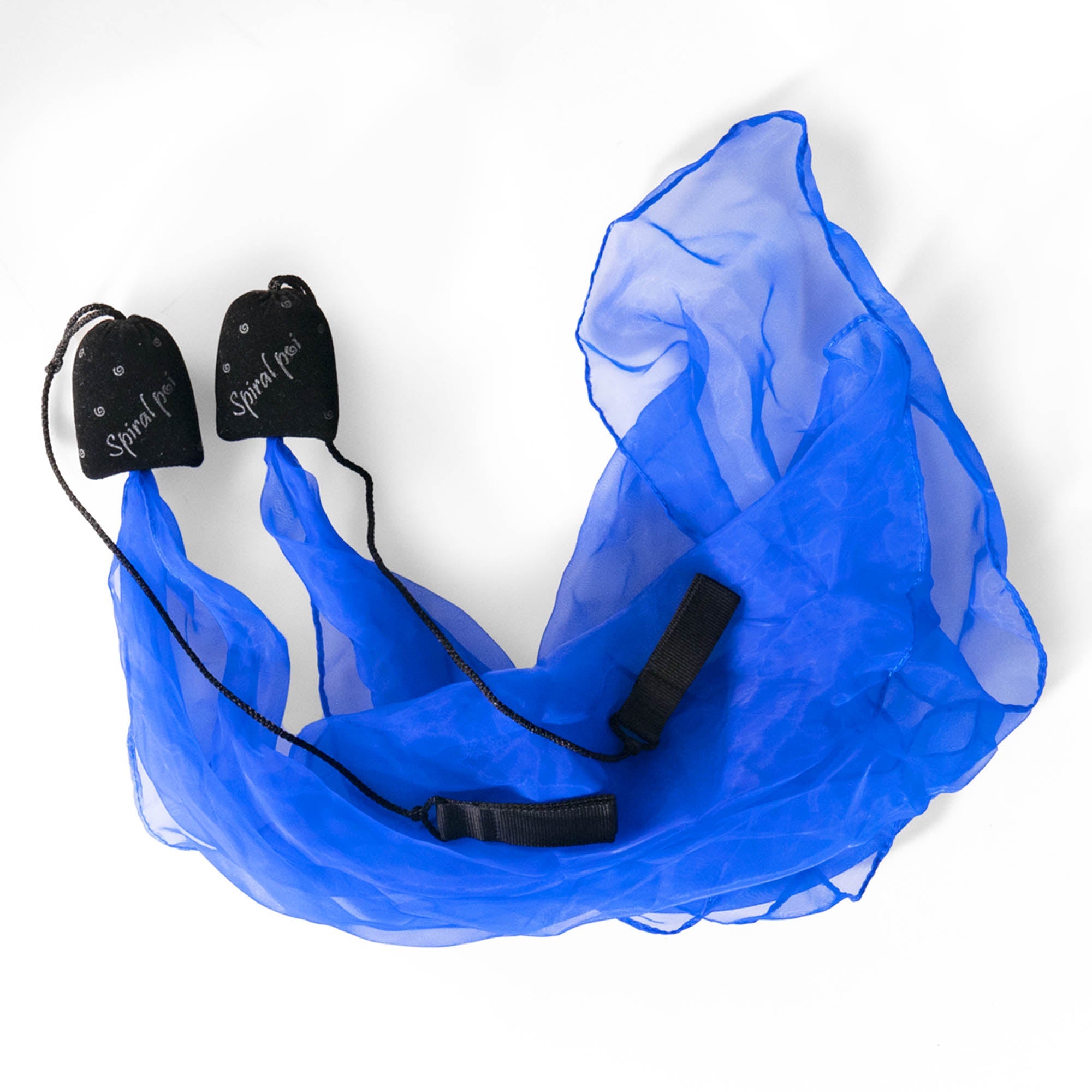 Pyropixie kids spiral poi curled round - blue