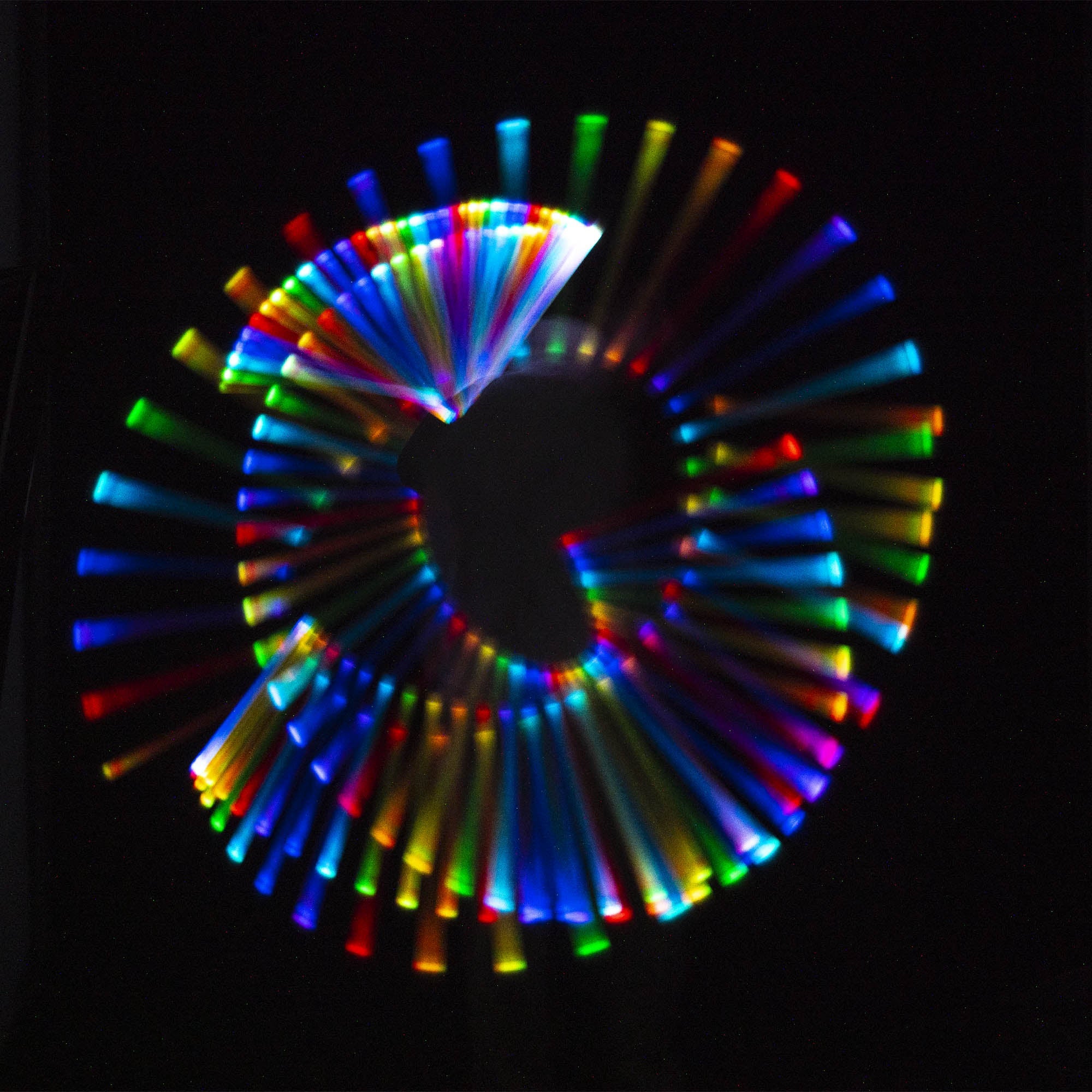 Threeworlds fusion 3 part glow staff light trails