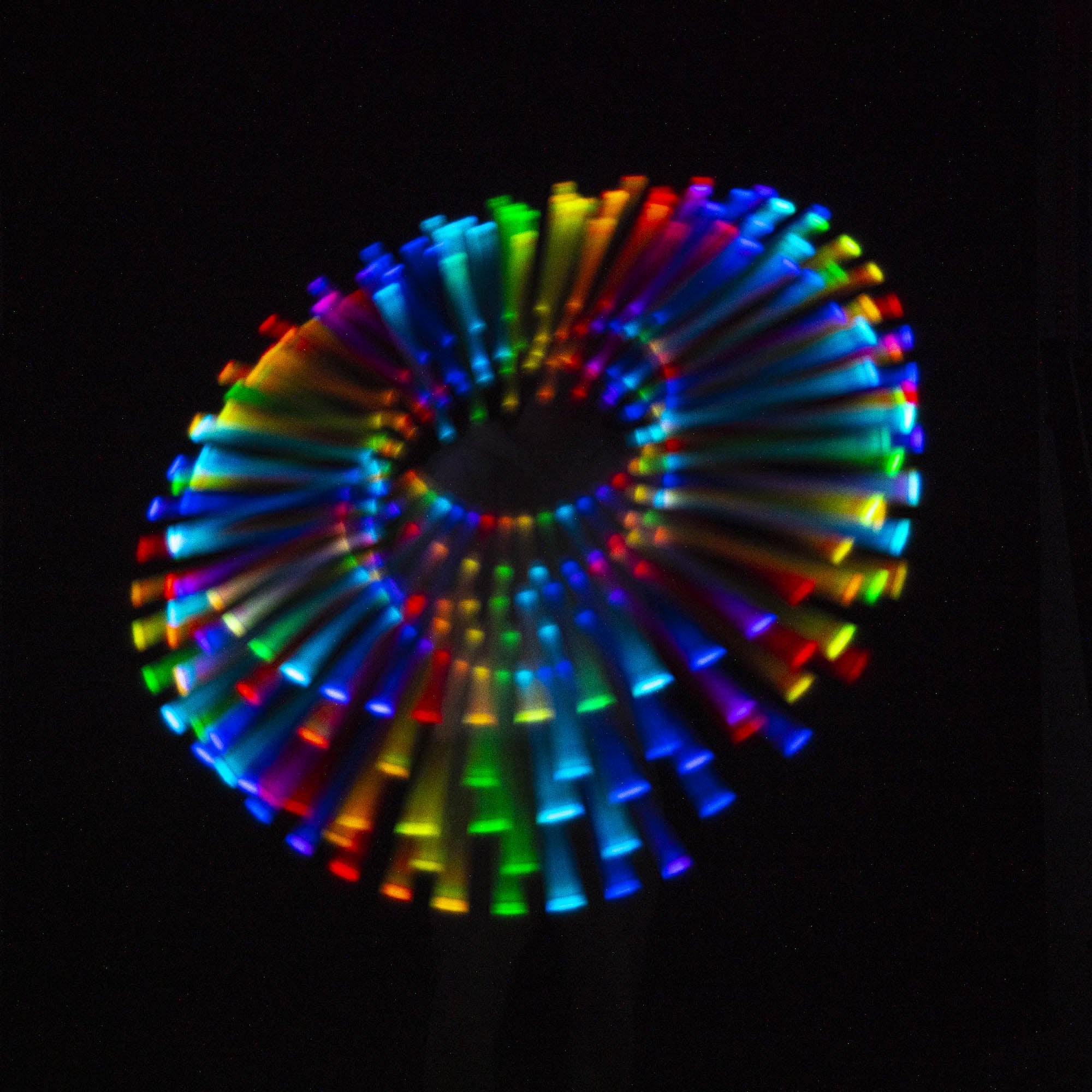 Threeworlds fusion 3 part glow staff light trails