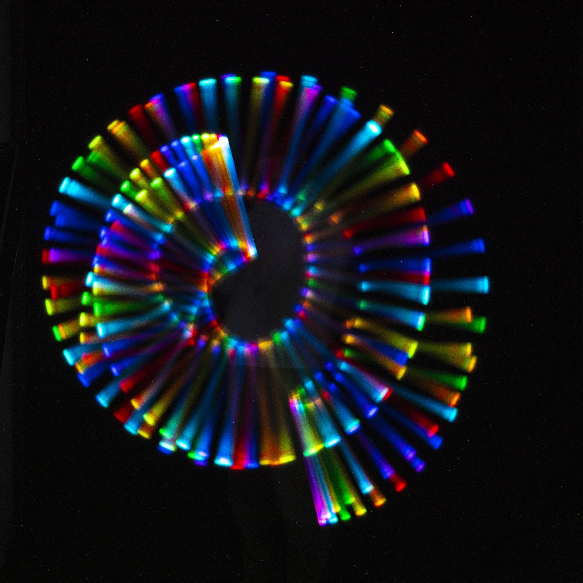 Threeworlds fusion 3 part glow staff light trails