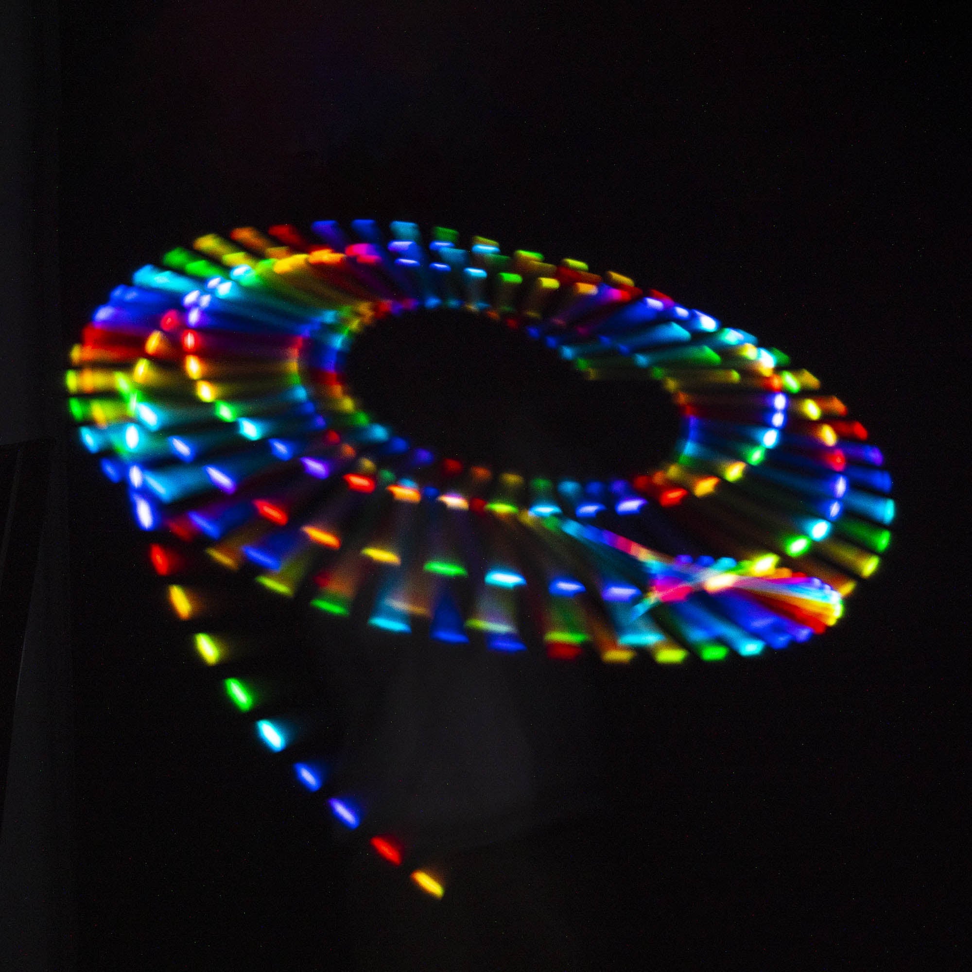 Threeworlds fusion 3 part glow staff light trails