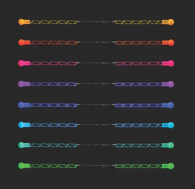 Set of colorful wands