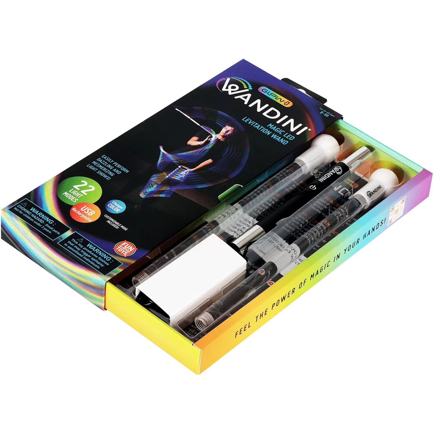 Levandini levitating wand set in colorful packaging on a white background