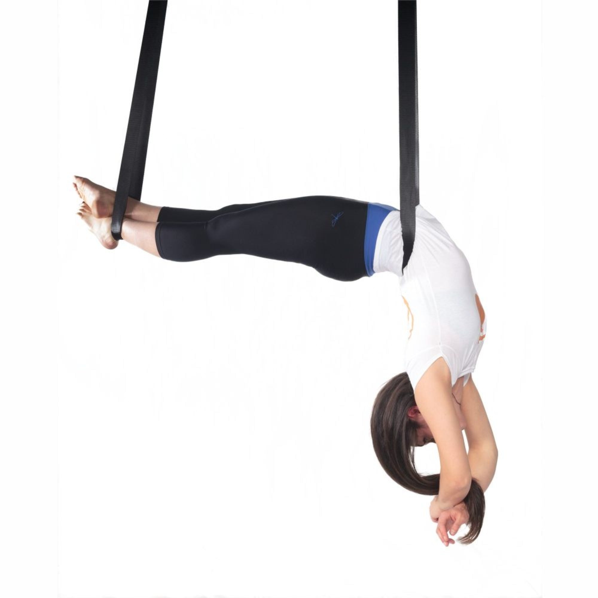 performer back bend in straps