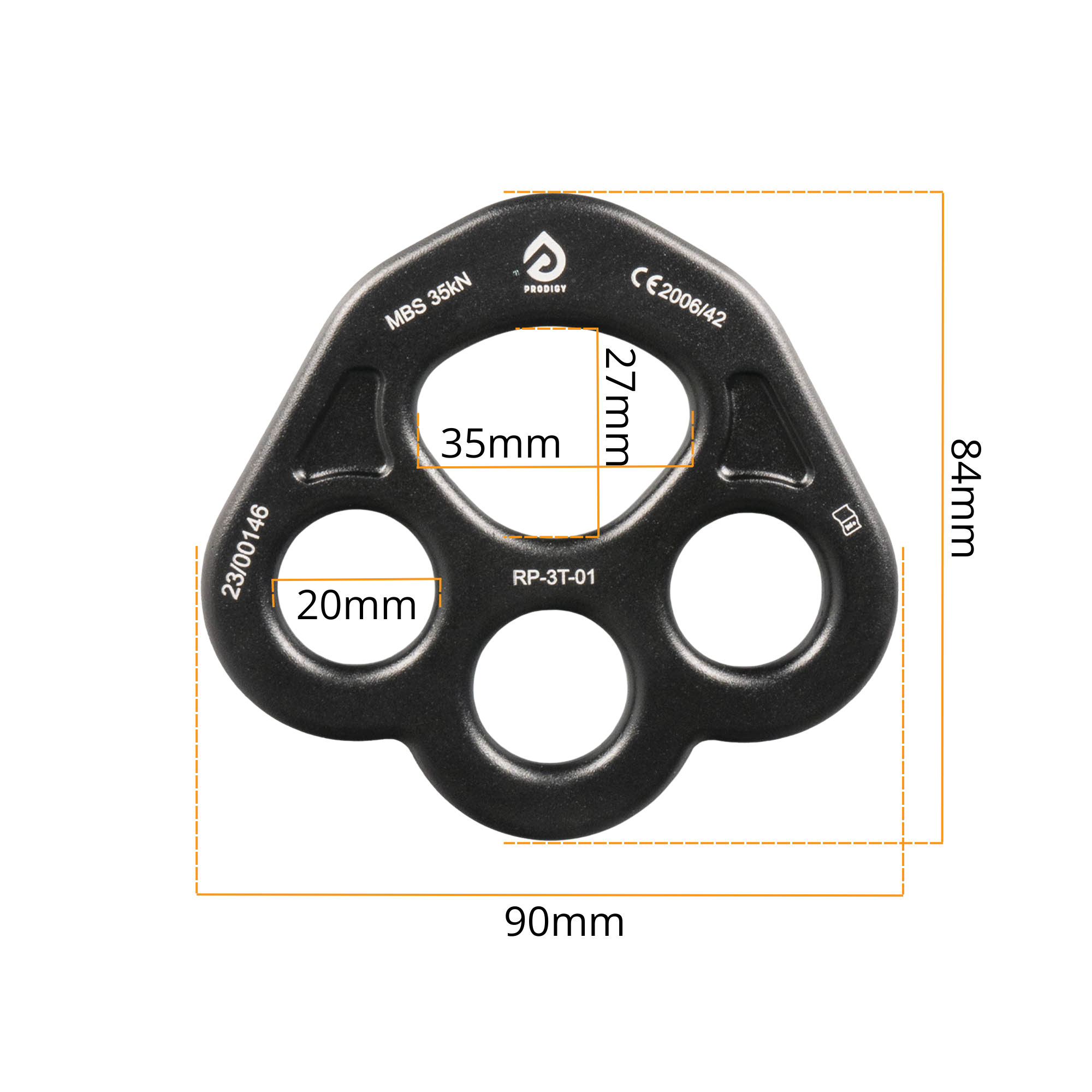 measurement info for 3 toe rigging plate