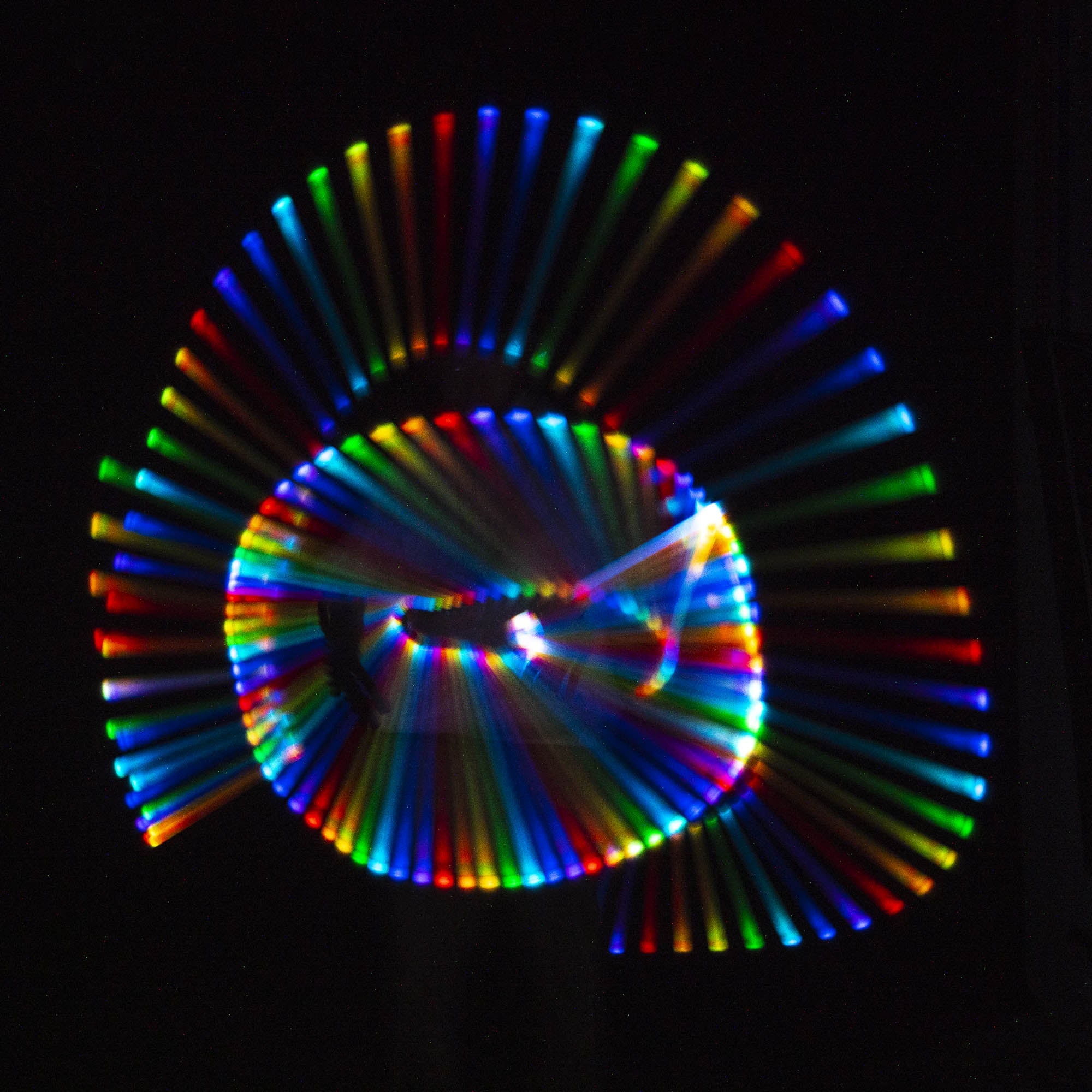 Threeworlds fusion 3 part glow staff light trails 
