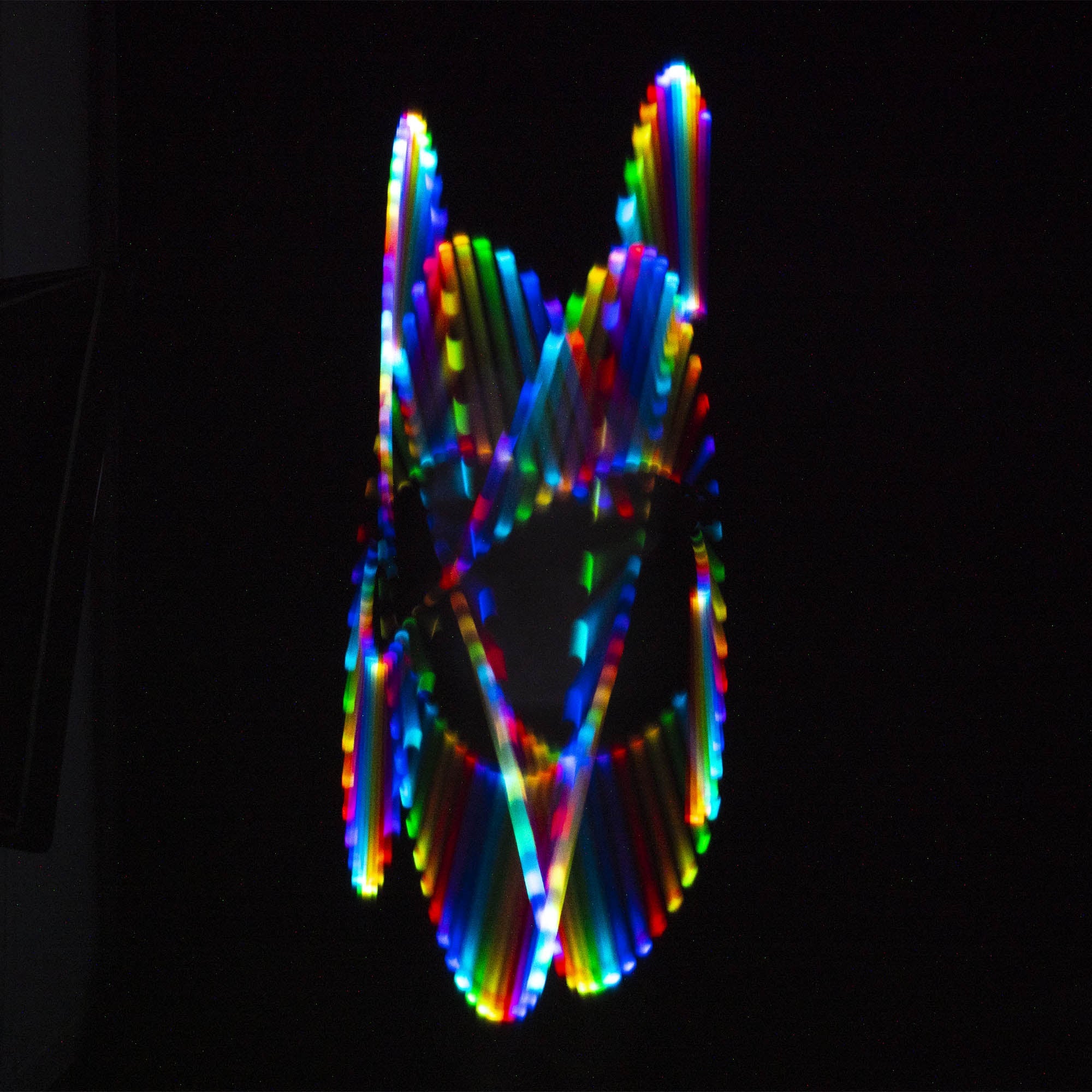 Threeworlds fusion 3 part glow staff light trails 