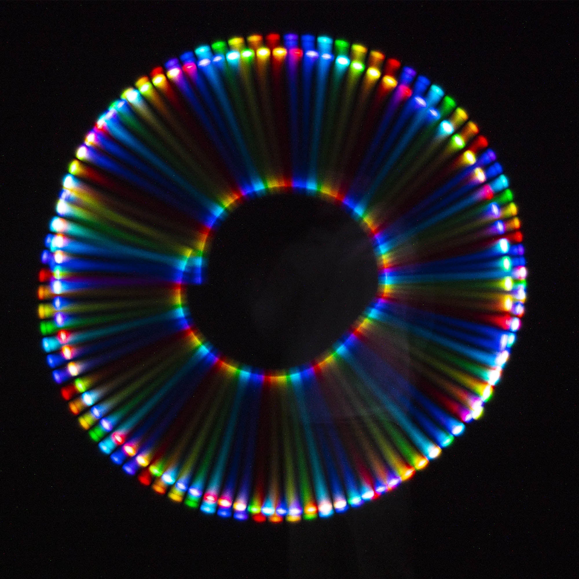 Threeworlds fusion 3 part glow staff light trails 